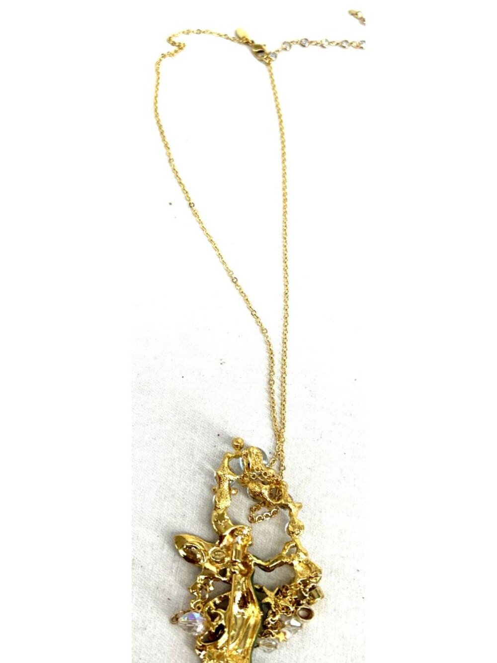 Kirks Folly Necklace Brooch Fairy Champagne Bubbles Millennium Edition 2000 26" - Picture 6 of 6
